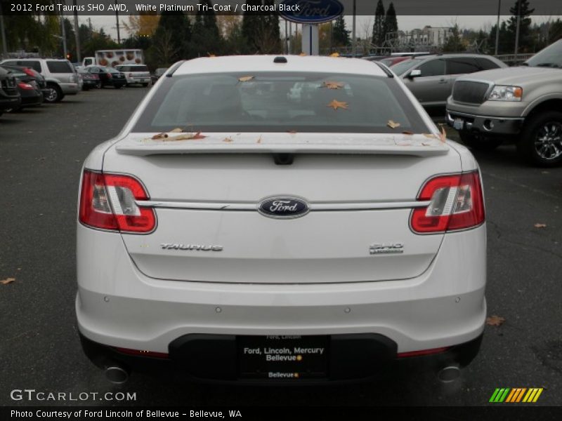 White Platinum Tri-Coat / Charcoal Black 2012 Ford Taurus SHO AWD