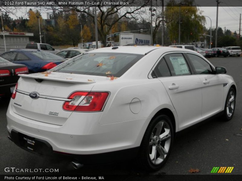 White Platinum Tri-Coat / Charcoal Black 2012 Ford Taurus SHO AWD