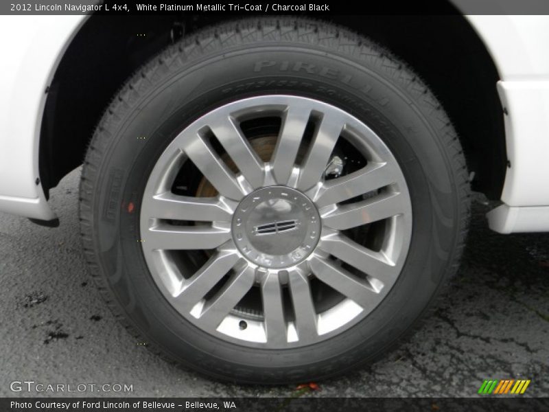 White Platinum Metallic Tri-Coat / Charcoal Black 2012 Lincoln Navigator L 4x4