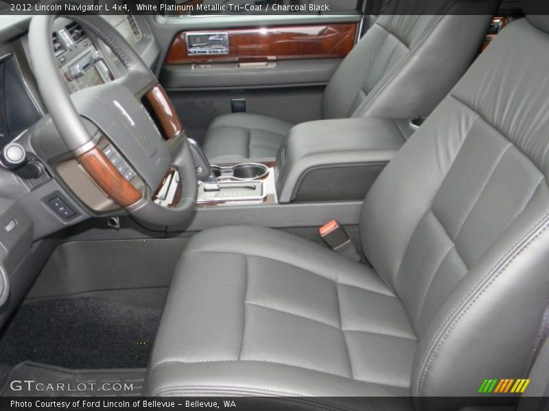 White Platinum Metallic Tri-Coat / Charcoal Black 2012 Lincoln Navigator L 4x4
