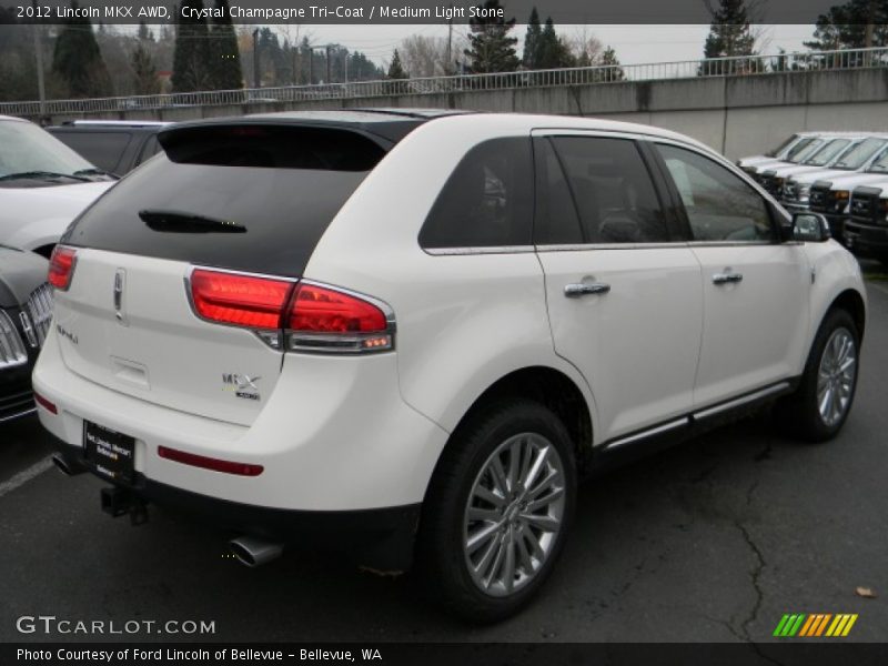 Crystal Champagne Tri-Coat / Medium Light Stone 2012 Lincoln MKX AWD