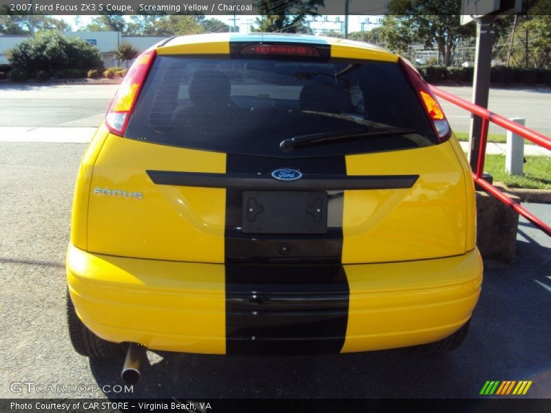 Screaming Yellow / Charcoal 2007 Ford Focus ZX3 S Coupe