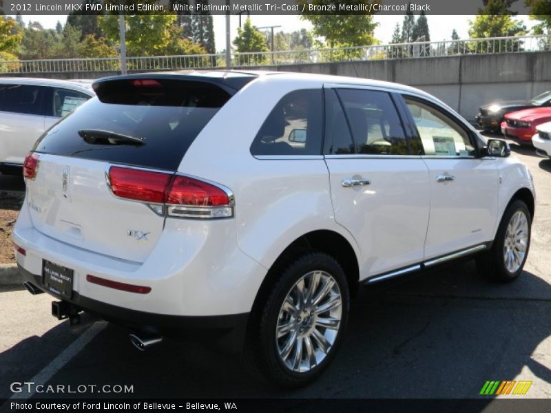 White Platinum Metallic Tri-Coat / Bronze Metallic/Charcoal Black 2012 Lincoln MKX FWD Limited Edition