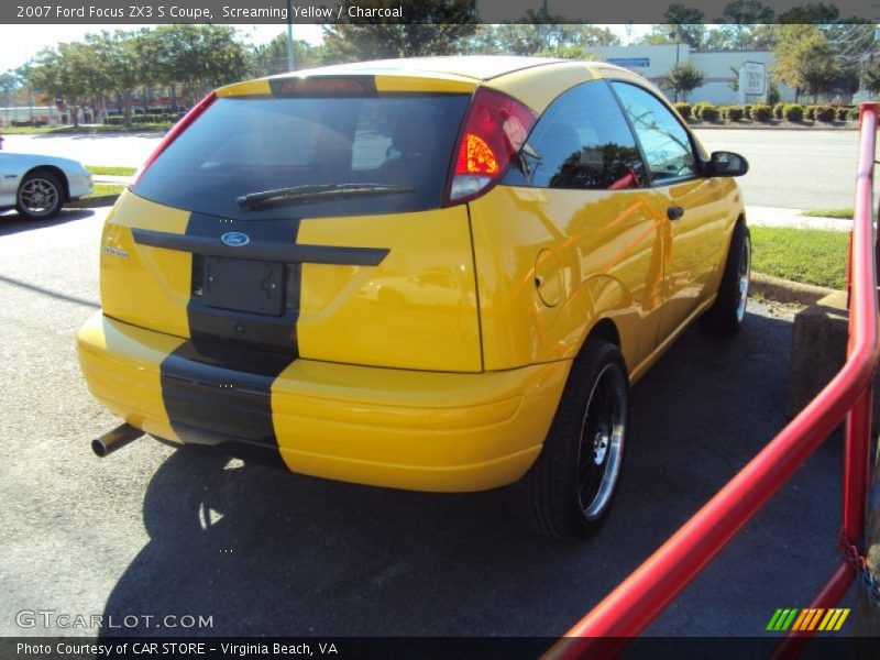 Screaming Yellow / Charcoal 2007 Ford Focus ZX3 S Coupe