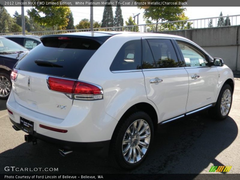 White Platinum Metallic Tri-Coat / Bronze Metallic/Charcoal Black 2012 Lincoln MKX FWD Limited Edition