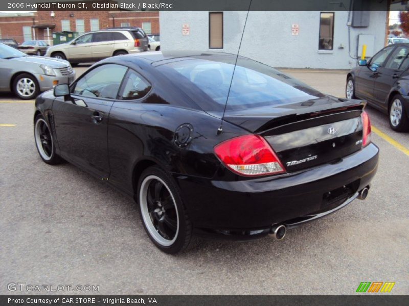 Obsidian Black / Black/Red 2006 Hyundai Tiburon GT
