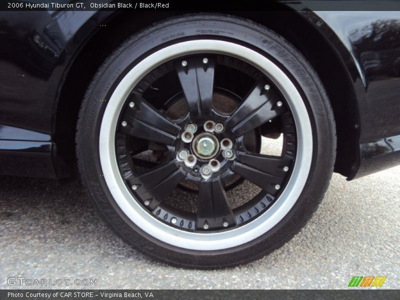 Obsidian Black / Black/Red 2006 Hyundai Tiburon GT