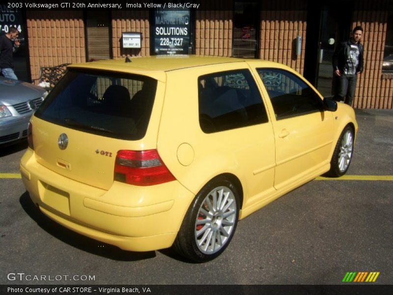 Imola Yellow / Black/Gray 2003 Volkswagen GTI 20th Anniversary