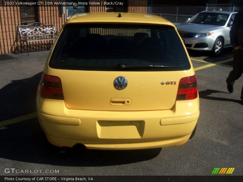 Imola Yellow / Black/Gray 2003 Volkswagen GTI 20th Anniversary