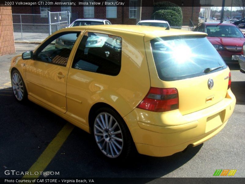 Imola Yellow / Black/Gray 2003 Volkswagen GTI 20th Anniversary