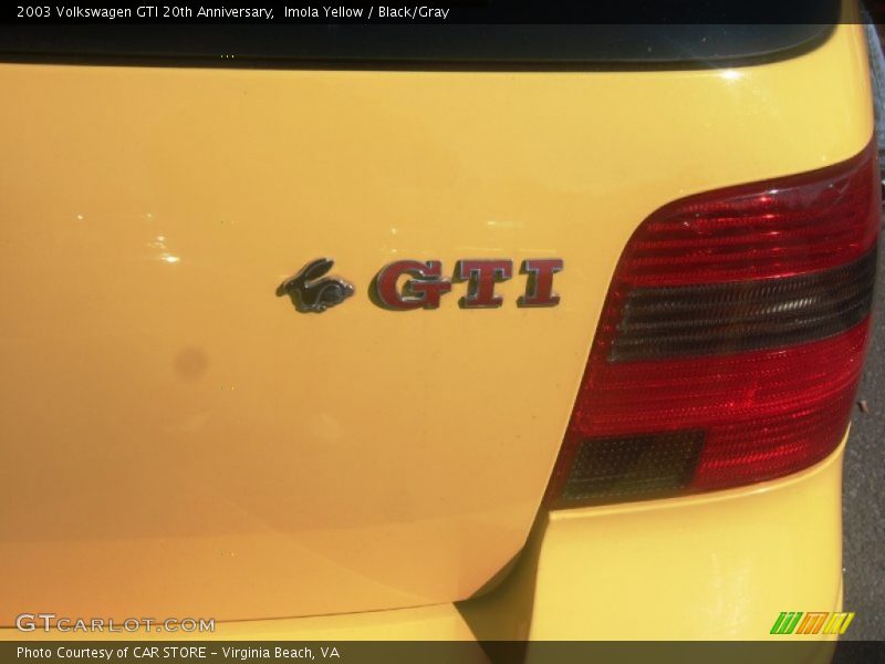 Imola Yellow / Black/Gray 2003 Volkswagen GTI 20th Anniversary