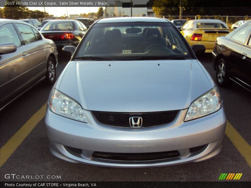 Satin Silver Metallic / Black 2005 Honda Civic LX Coupe