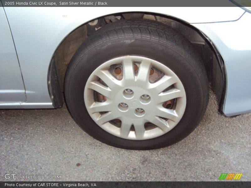 Satin Silver Metallic / Black 2005 Honda Civic LX Coupe