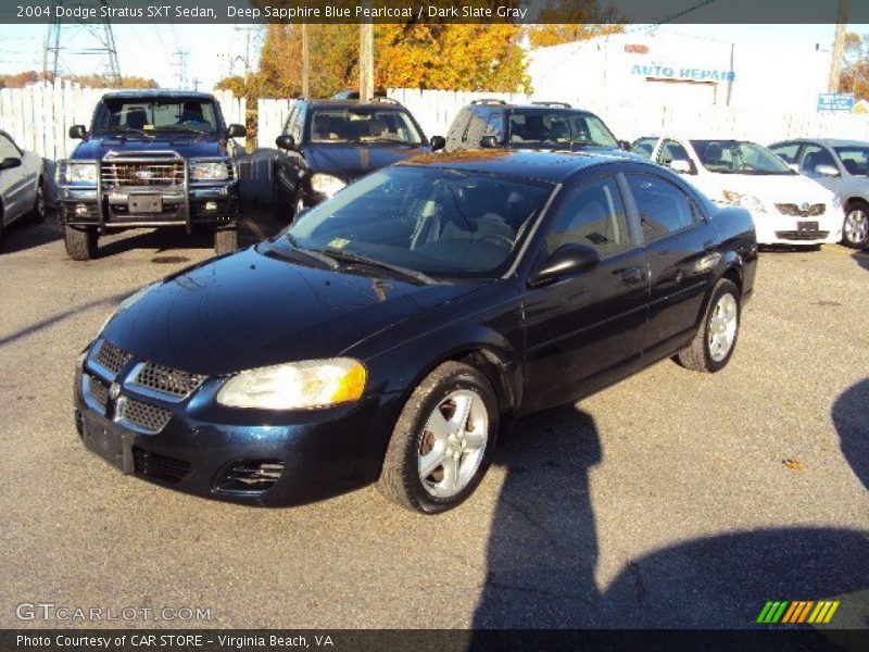 Deep Sapphire Blue Pearlcoat / Dark Slate Gray 2004 Dodge Stratus SXT Sedan