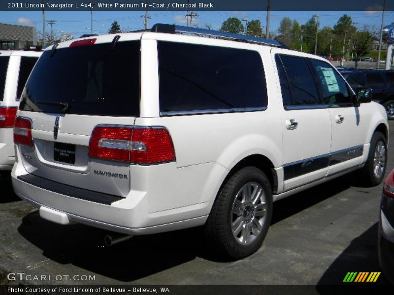 White Platinum Tri-Coat / Charcoal Black 2011 Lincoln Navigator L 4x4