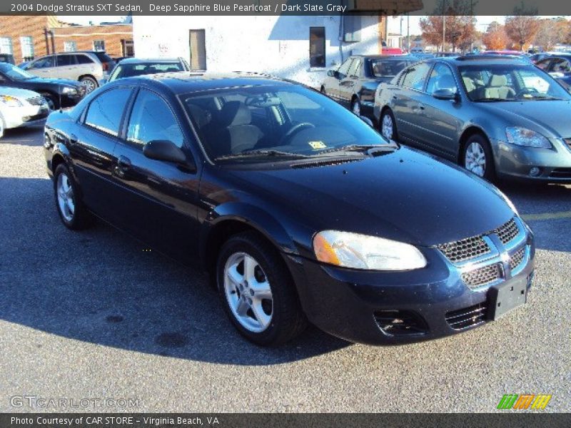 Deep Sapphire Blue Pearlcoat / Dark Slate Gray 2004 Dodge Stratus SXT Sedan