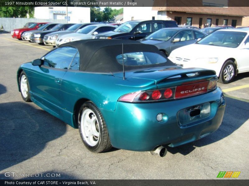 Monarch Green Pearl Metallic / Beige 1997 Mitsubishi Eclipse Spyder GS