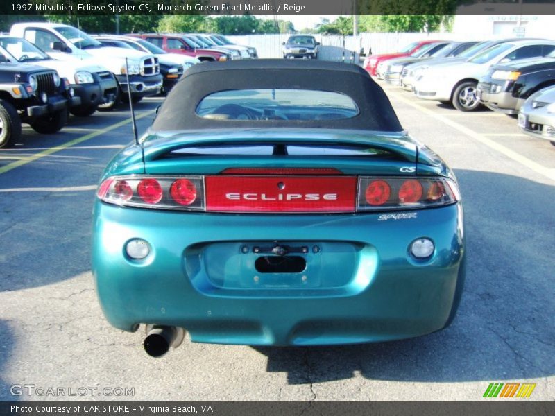 Monarch Green Pearl Metallic / Beige 1997 Mitsubishi Eclipse Spyder GS