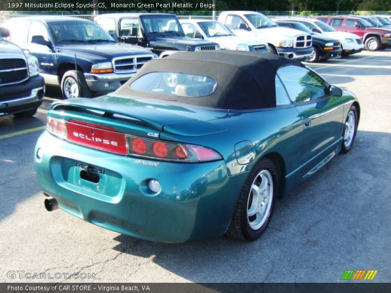 Monarch Green Pearl Metallic / Beige 1997 Mitsubishi Eclipse Spyder GS