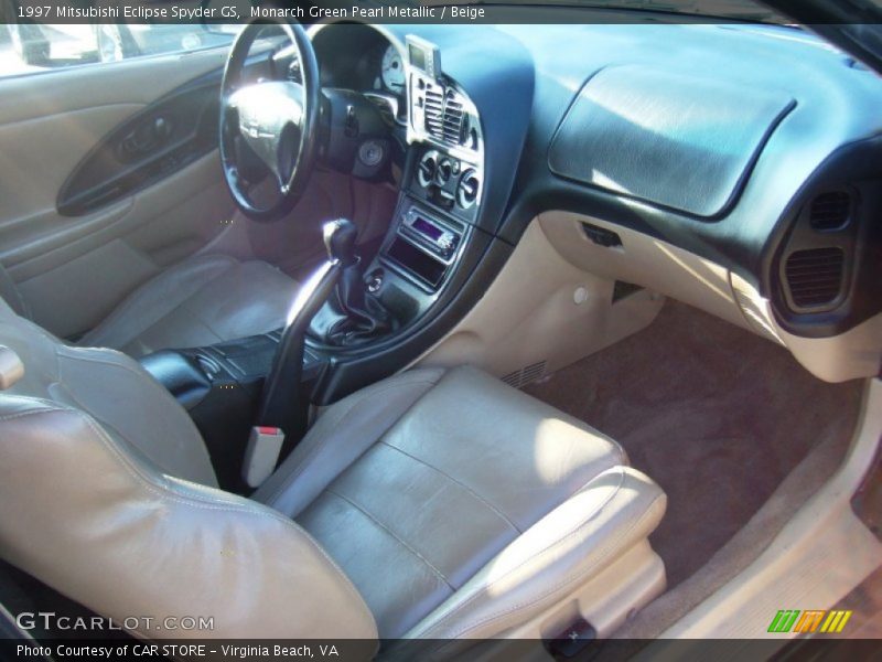 Monarch Green Pearl Metallic / Beige 1997 Mitsubishi Eclipse Spyder GS