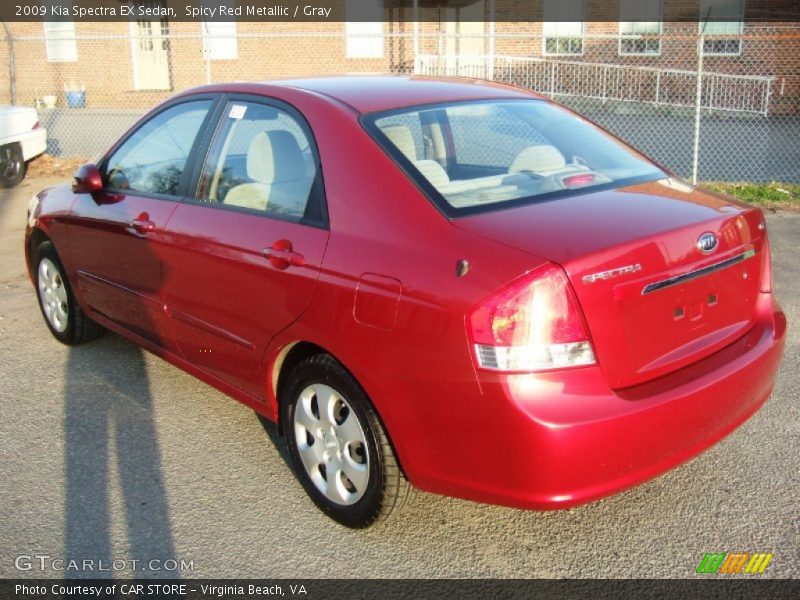 Spicy Red Metallic / Gray 2009 Kia Spectra EX Sedan