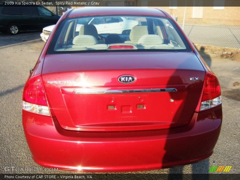 Spicy Red Metallic / Gray 2009 Kia Spectra EX Sedan