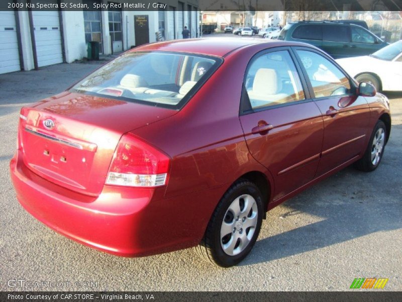 Spicy Red Metallic / Gray 2009 Kia Spectra EX Sedan