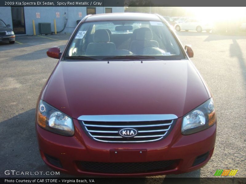 Spicy Red Metallic / Gray 2009 Kia Spectra EX Sedan