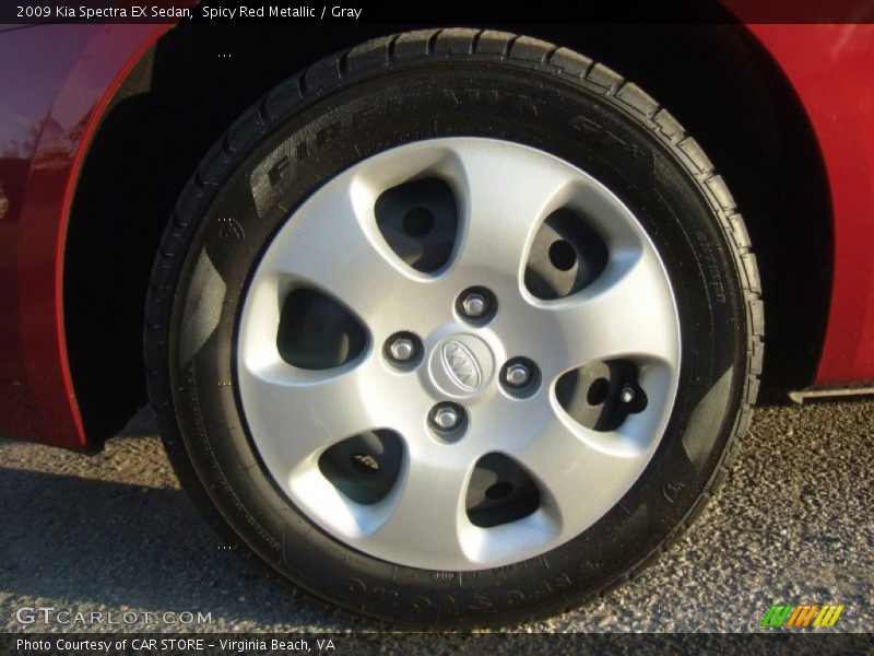 Spicy Red Metallic / Gray 2009 Kia Spectra EX Sedan