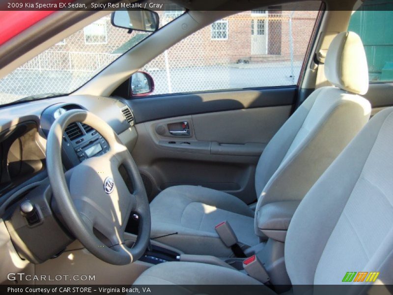 Spicy Red Metallic / Gray 2009 Kia Spectra EX Sedan