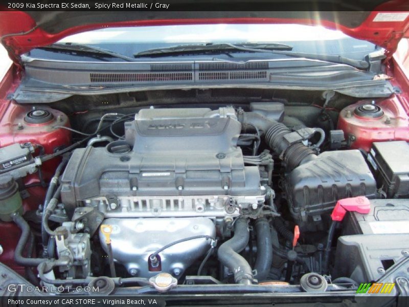 Spicy Red Metallic / Gray 2009 Kia Spectra EX Sedan