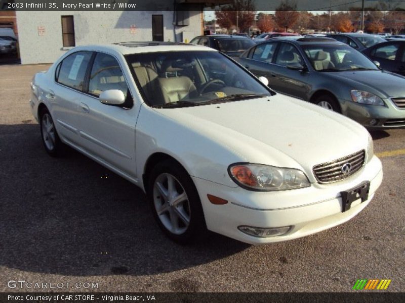 Ivory Pearl White / Willow 2003 Infiniti I 35