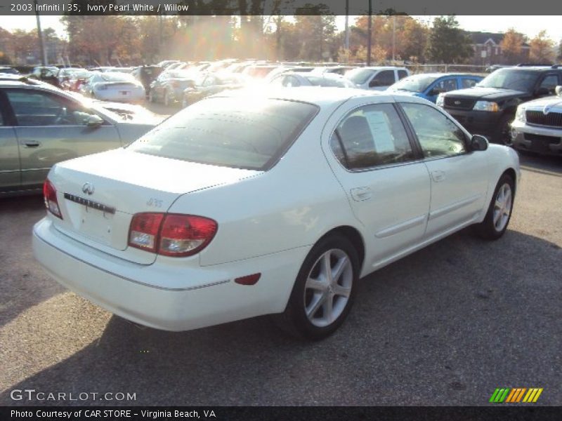 Ivory Pearl White / Willow 2003 Infiniti I 35