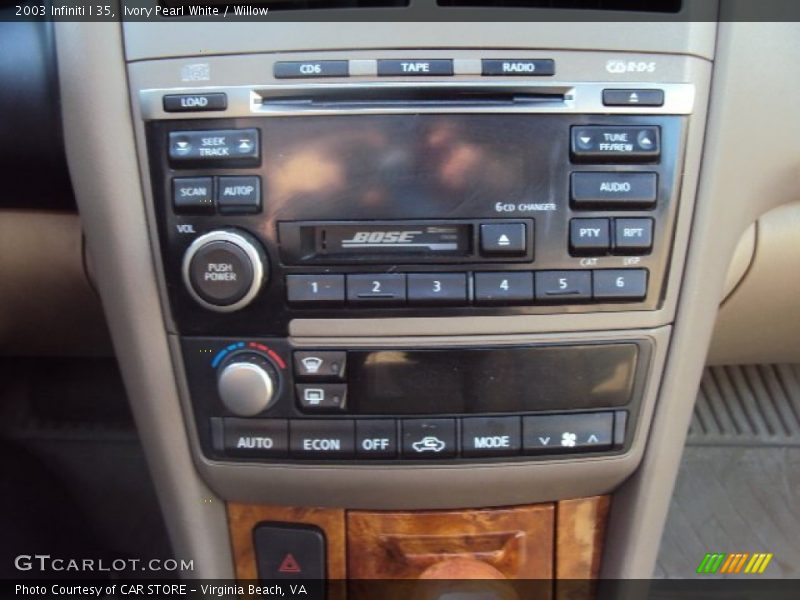 Ivory Pearl White / Willow 2003 Infiniti I 35