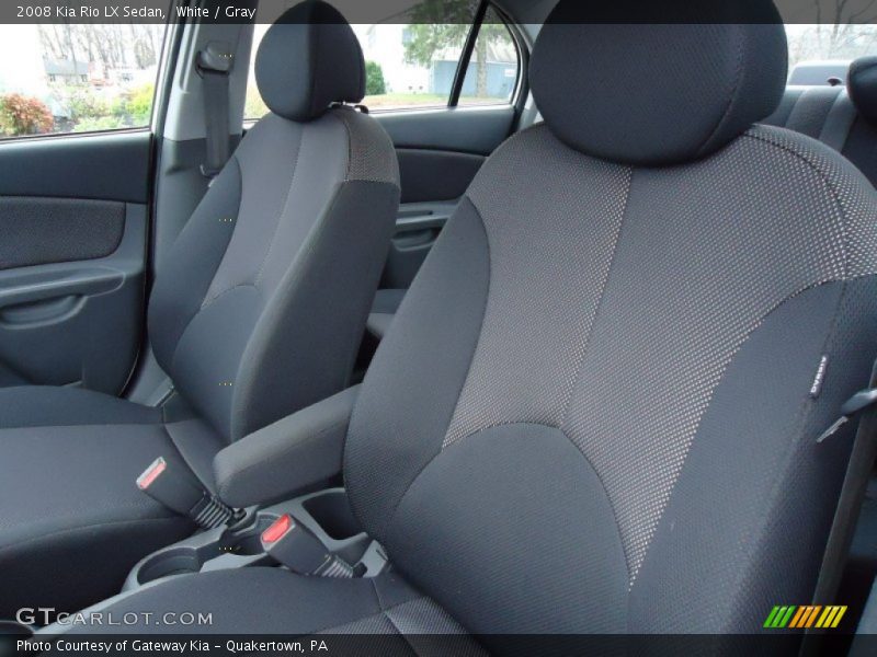 White / Gray 2008 Kia Rio LX Sedan