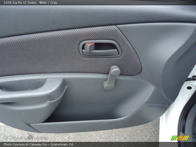 White / Gray 2008 Kia Rio LX Sedan