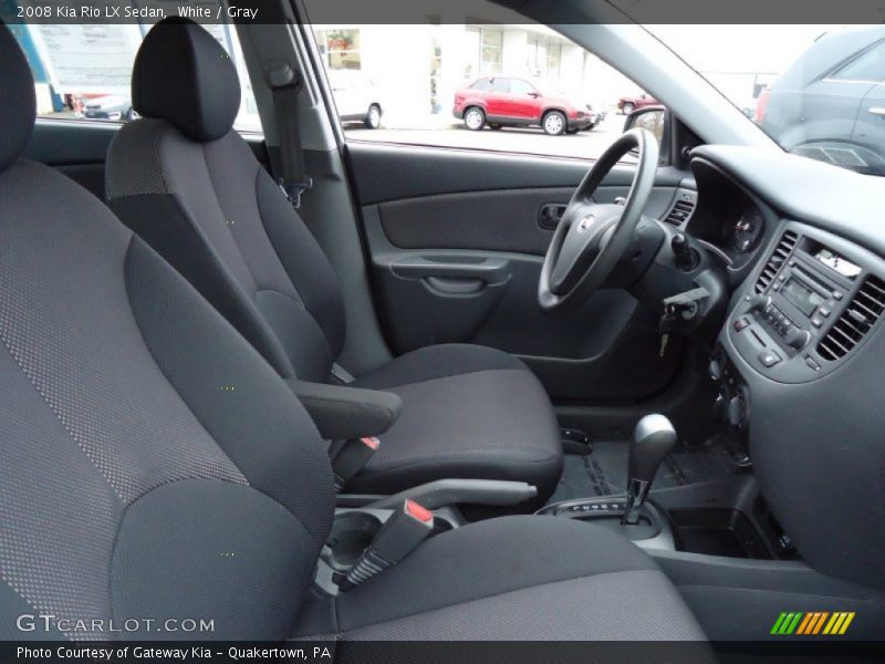 White / Gray 2008 Kia Rio LX Sedan