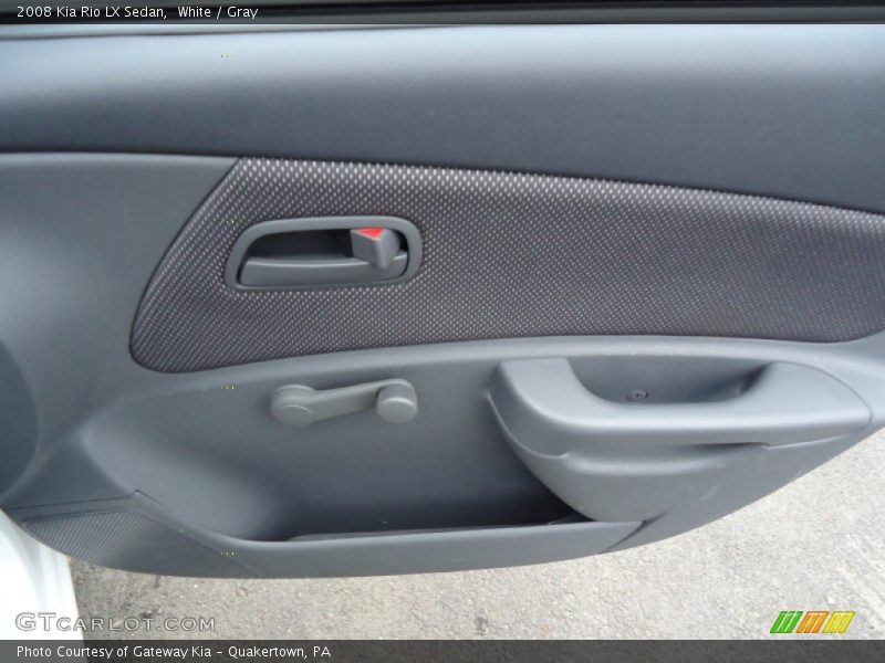 White / Gray 2008 Kia Rio LX Sedan
