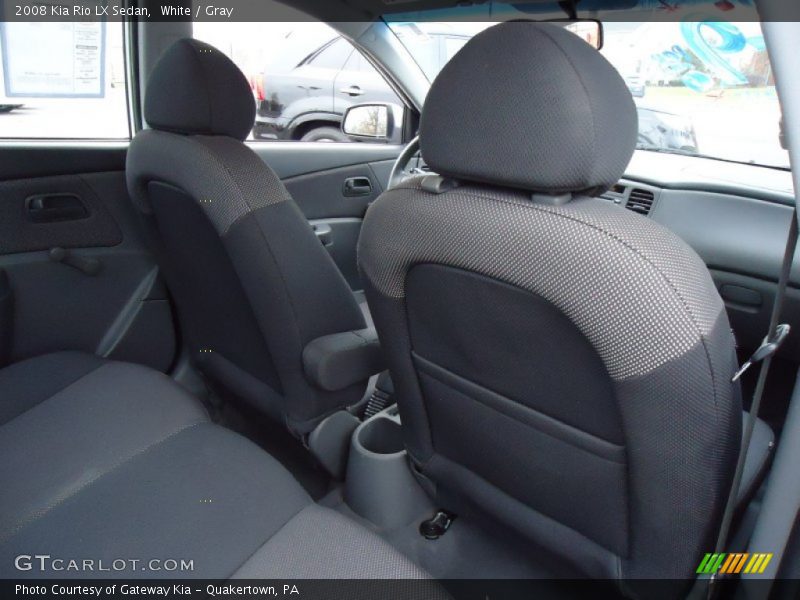 White / Gray 2008 Kia Rio LX Sedan