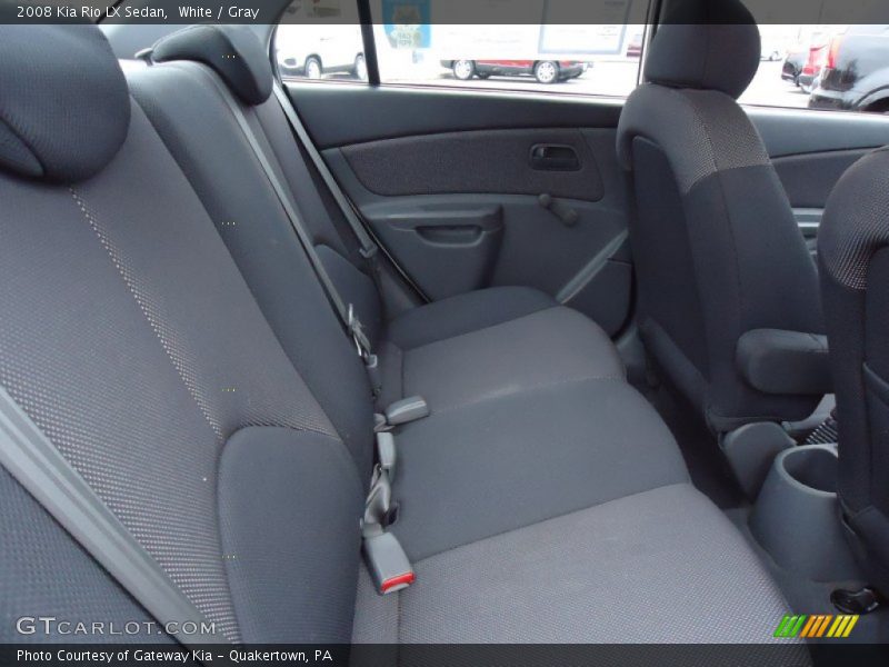 White / Gray 2008 Kia Rio LX Sedan