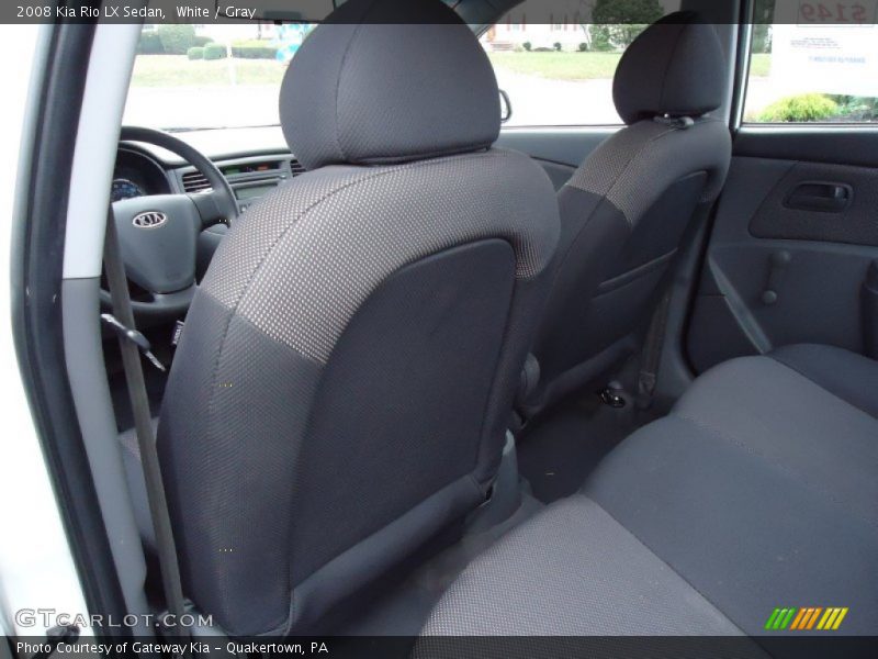 White / Gray 2008 Kia Rio LX Sedan