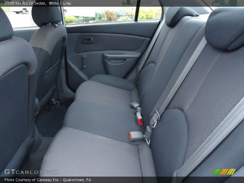 White / Gray 2008 Kia Rio LX Sedan
