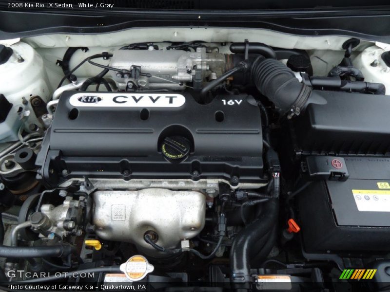 White / Gray 2008 Kia Rio LX Sedan