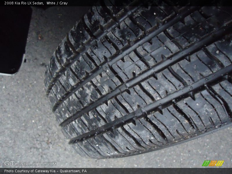White / Gray 2008 Kia Rio LX Sedan