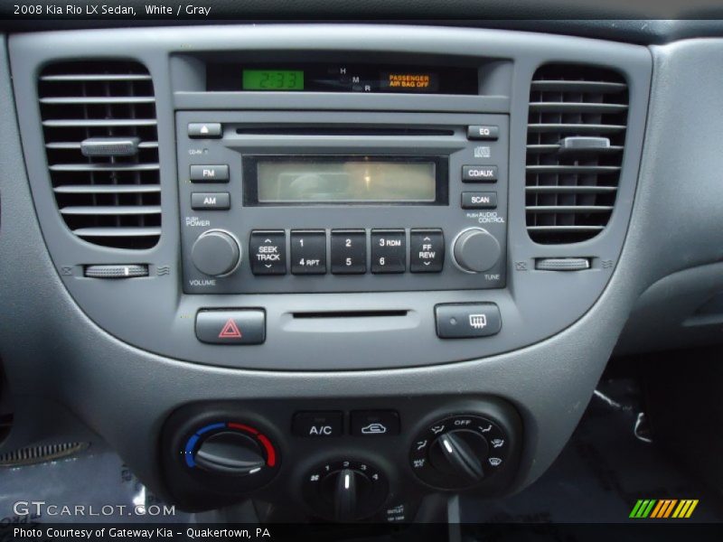 White / Gray 2008 Kia Rio LX Sedan