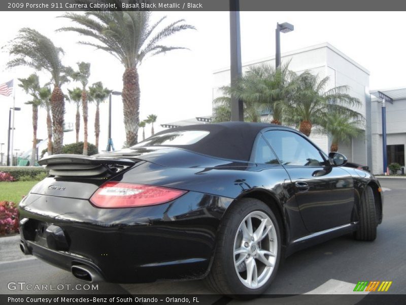 Basalt Black Metallic / Black 2009 Porsche 911 Carrera Cabriolet