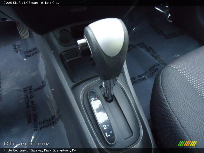 White / Gray 2008 Kia Rio LX Sedan