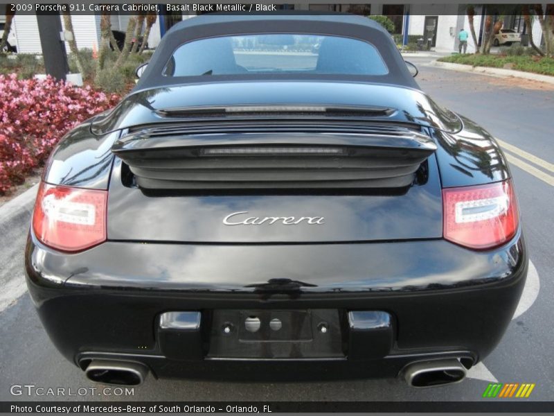 Basalt Black Metallic / Black 2009 Porsche 911 Carrera Cabriolet