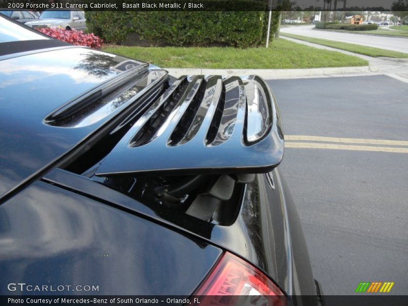 Basalt Black Metallic / Black 2009 Porsche 911 Carrera Cabriolet