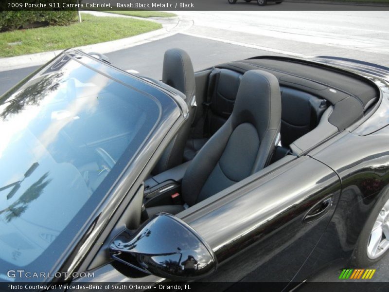 Basalt Black Metallic / Black 2009 Porsche 911 Carrera Cabriolet